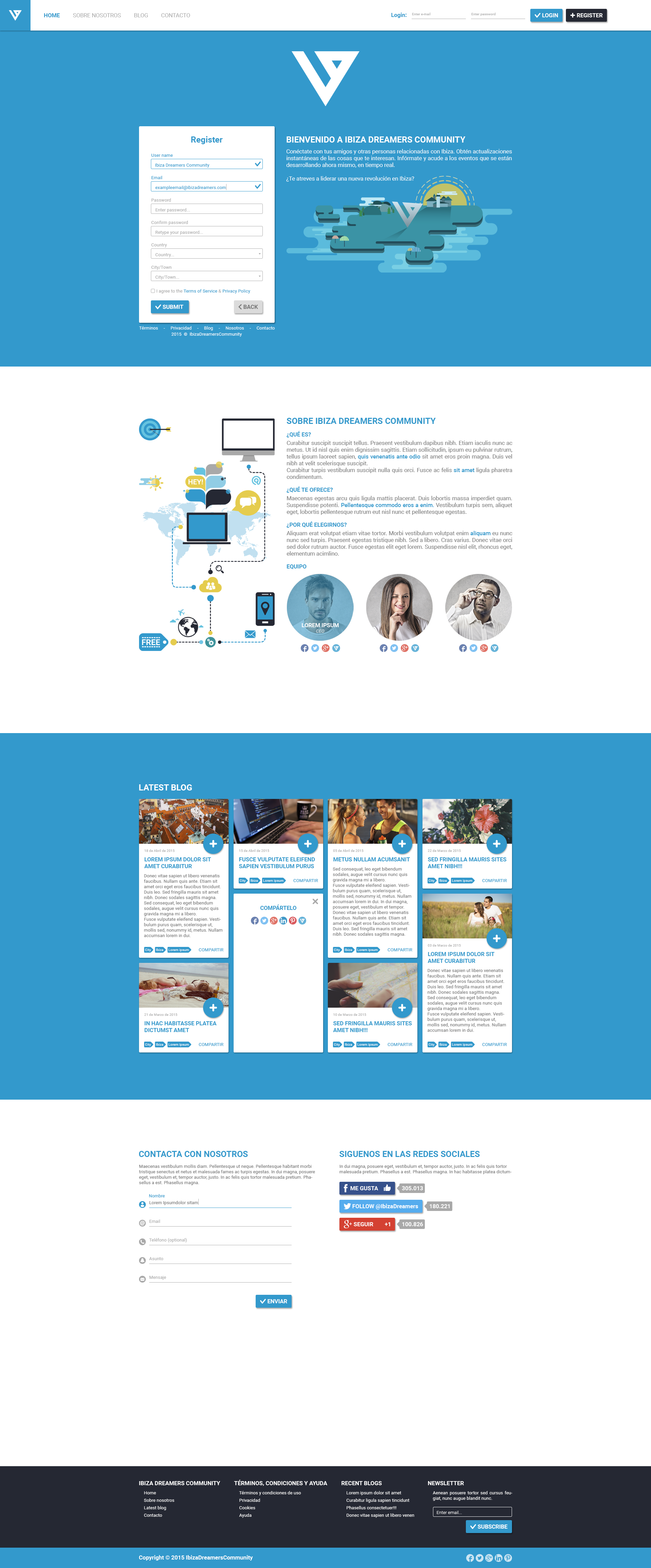 Landing page